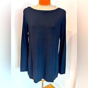 Eileen Fisher tunic sweater.  Light weight, black, size small.